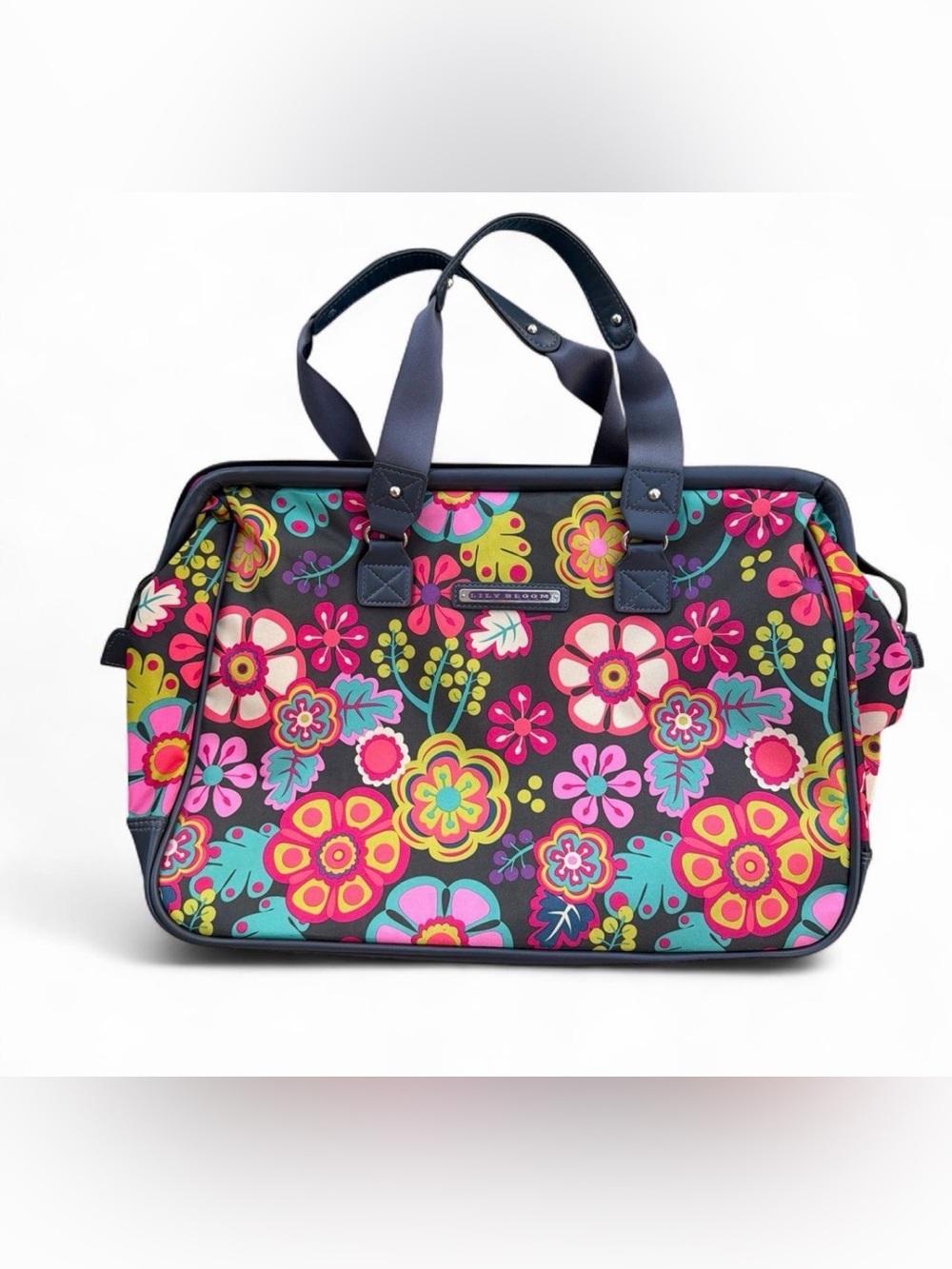 Bright Floral Weekender Bag - Black/Multi by Lily bloom